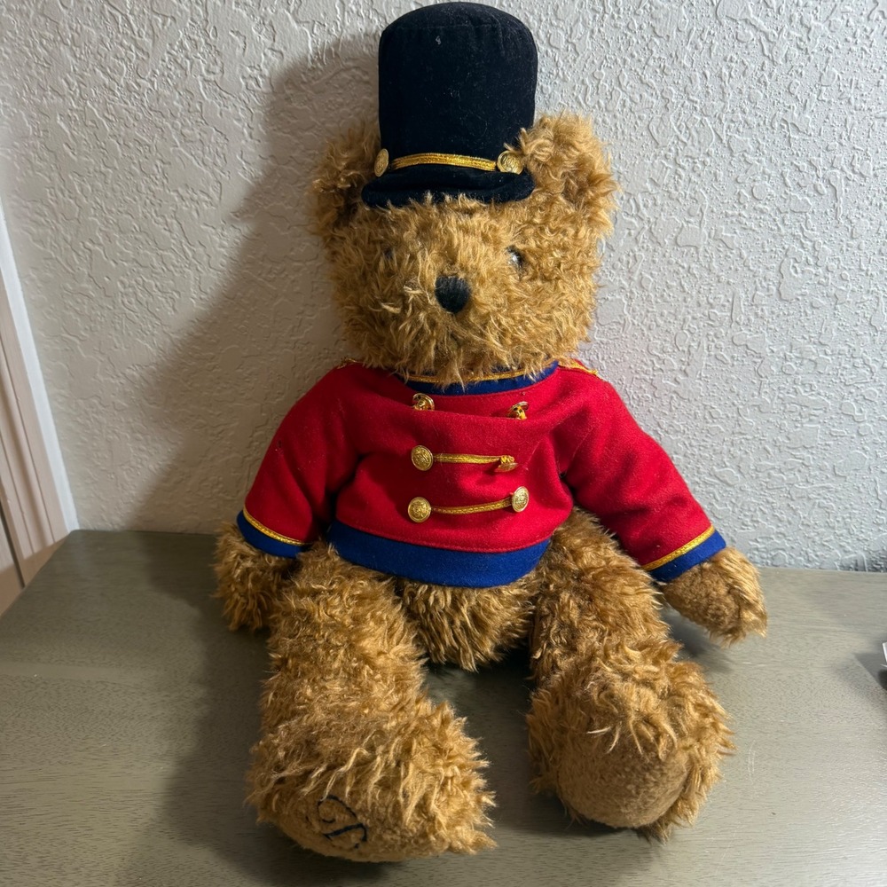 Vintage Belk Charity Bear 1999 Belkie Soldier Uniform Red Jacket Plush 20 Inch